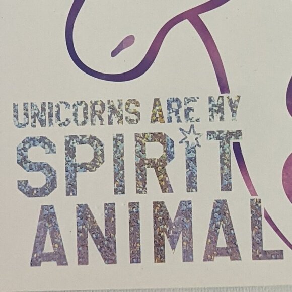 NWT 'Unicorns Are My Spirit Animal' T-Shirt Iron On Transfer My Vibes Summer DIY - Picture 5 of 9